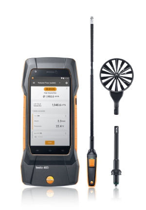 Set testo 400 - Con sondas de molinete de 16 y 100 mm, y temperatura/humedad