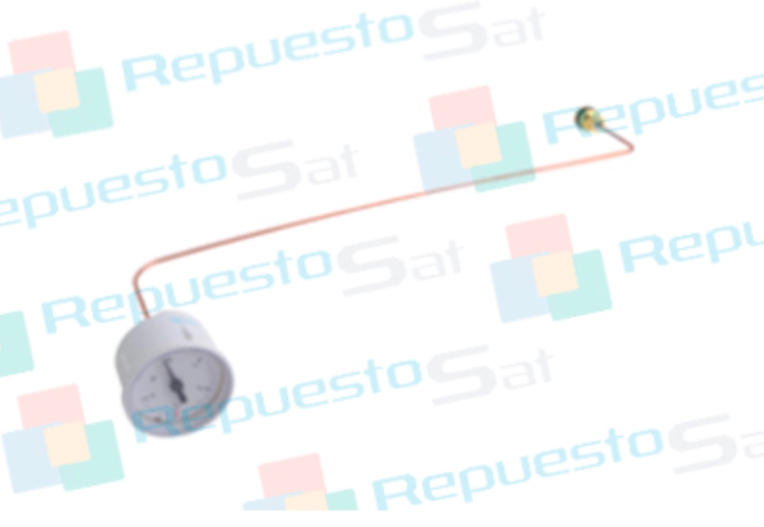 MANÓMETRO 0-4bar CON CAPILAR (BLANCO)