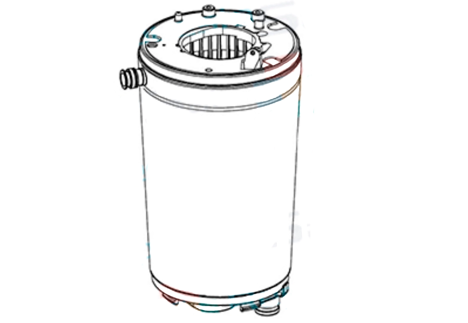 Intercambiador de calor WB6 montado