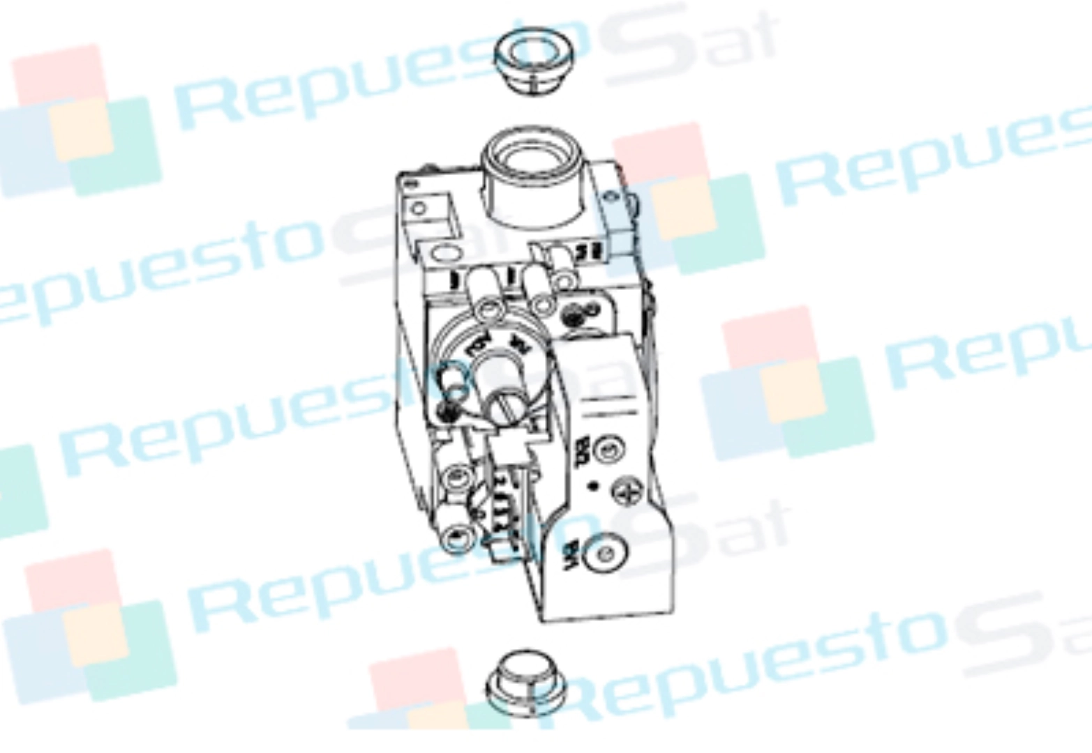 Gas_valve And Bracket Assembly