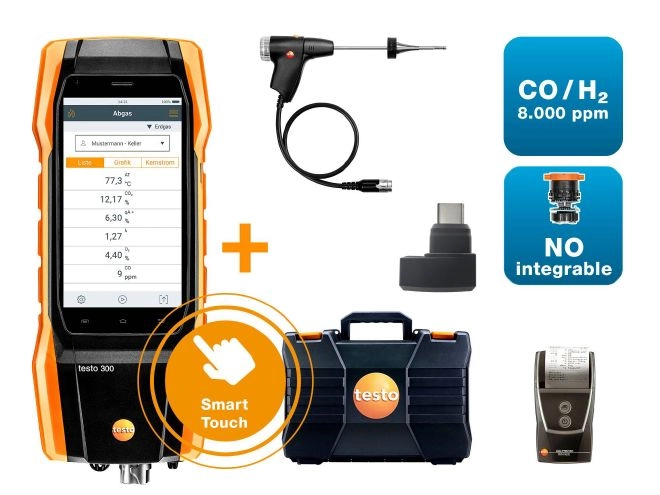 Set testo 300 Longlife - Con impresora