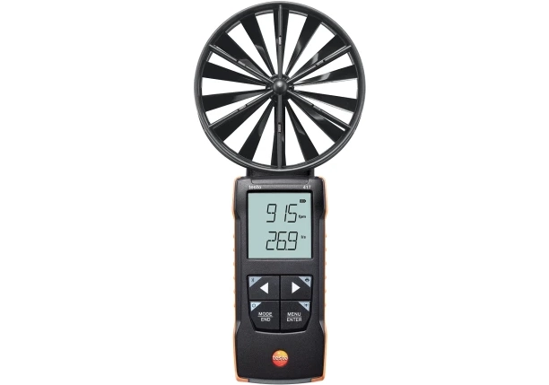 Anemómetro testo 417 - Con molinete de 100 mm y conexión a App